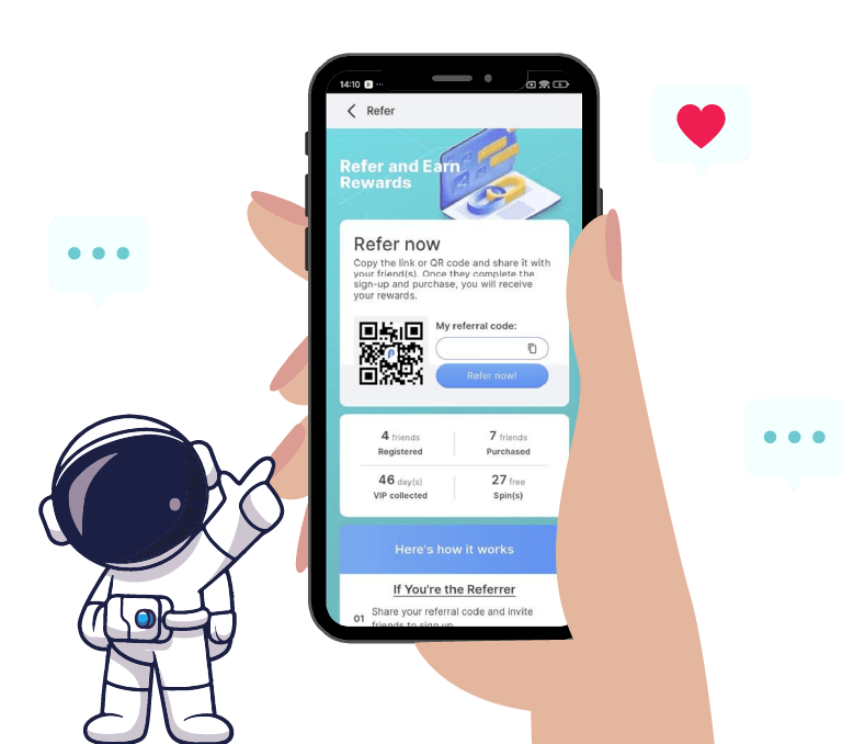 Refer friends to Pure JSQ VPN